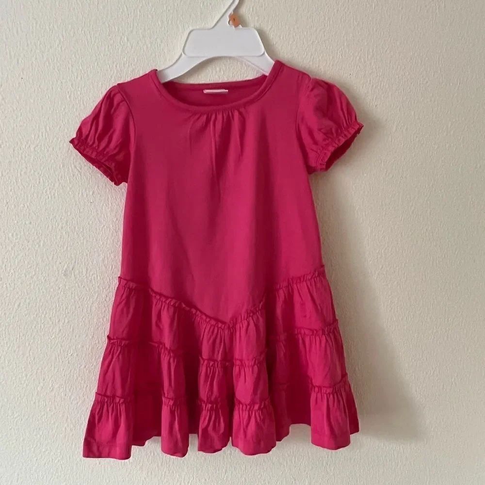 Hanna Andersson Pink Tiered Dress size 90/3t